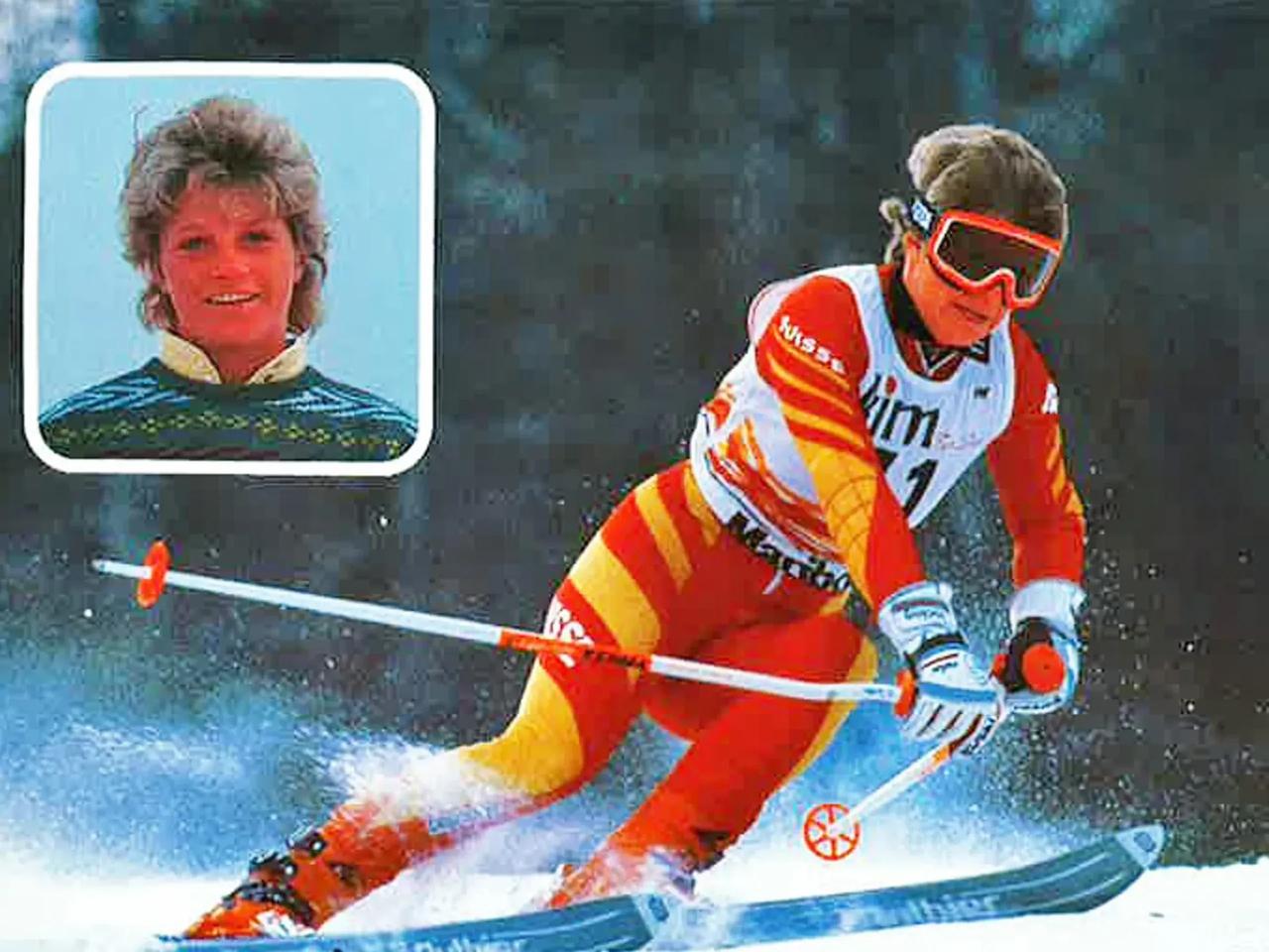 Monika Hess, la cousine de la skieuse Erika Hess, a également participé à des Coupes du monde dans les années 1980. (SRF) Monika Hess, la cousine de la skieuse Erika Hess, a également participé à des Coupes du monde dans les années 1980. (SRF)